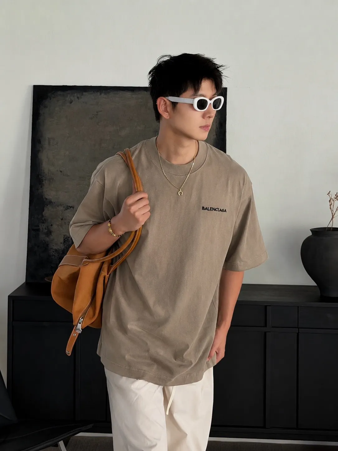 bal～ ，New Arrival 280g 7A tee ， Same Style ， : Black White Coffee Brown Size：S（90-130 ） M（125-150 ） L（135-165 ） XL（160-190 ） XXL（185-220